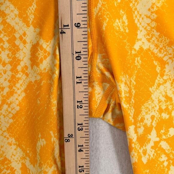 CARBON38 High Rise 7/8 Leggings Womens Medium Kumquat Yellow Snake Python - Picture 15 of 16